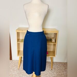 Vintage blue skirt with pleat detail | 12
